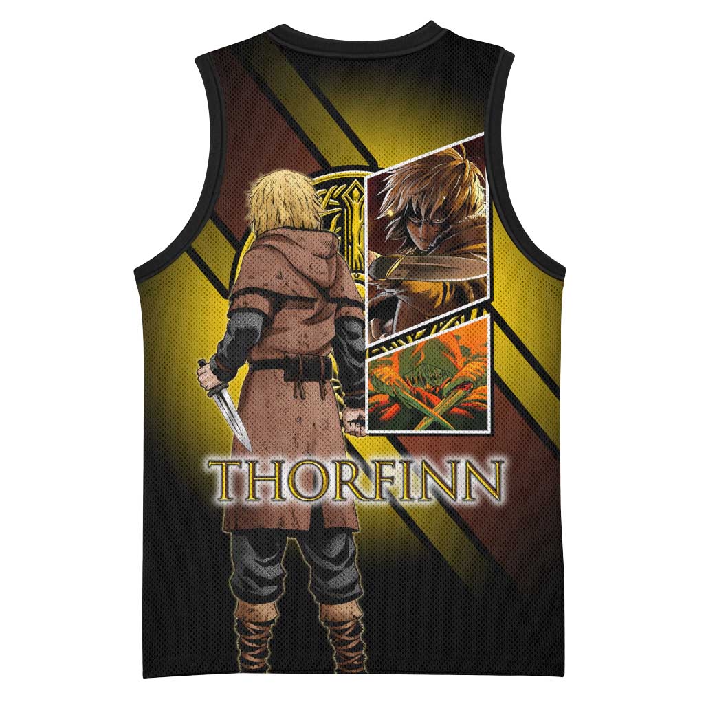 Thorfinn Norse Avenger Basketball Jersey Viking Manga Illustration Style