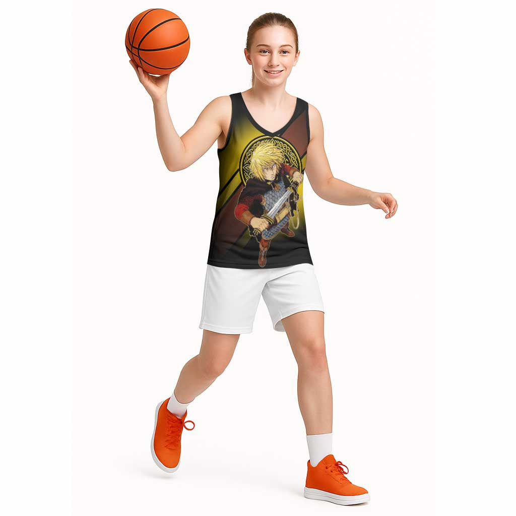 Thorfinn Norse Avenger Basketball Jersey Viking Manga Illustration Style