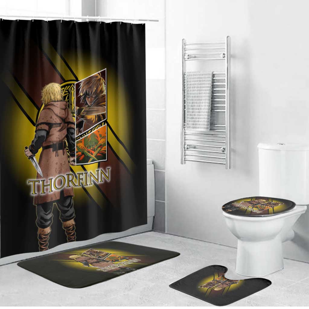 Thorfinn Norse Avenger Bathroom Set Viking Manga Illustration Style