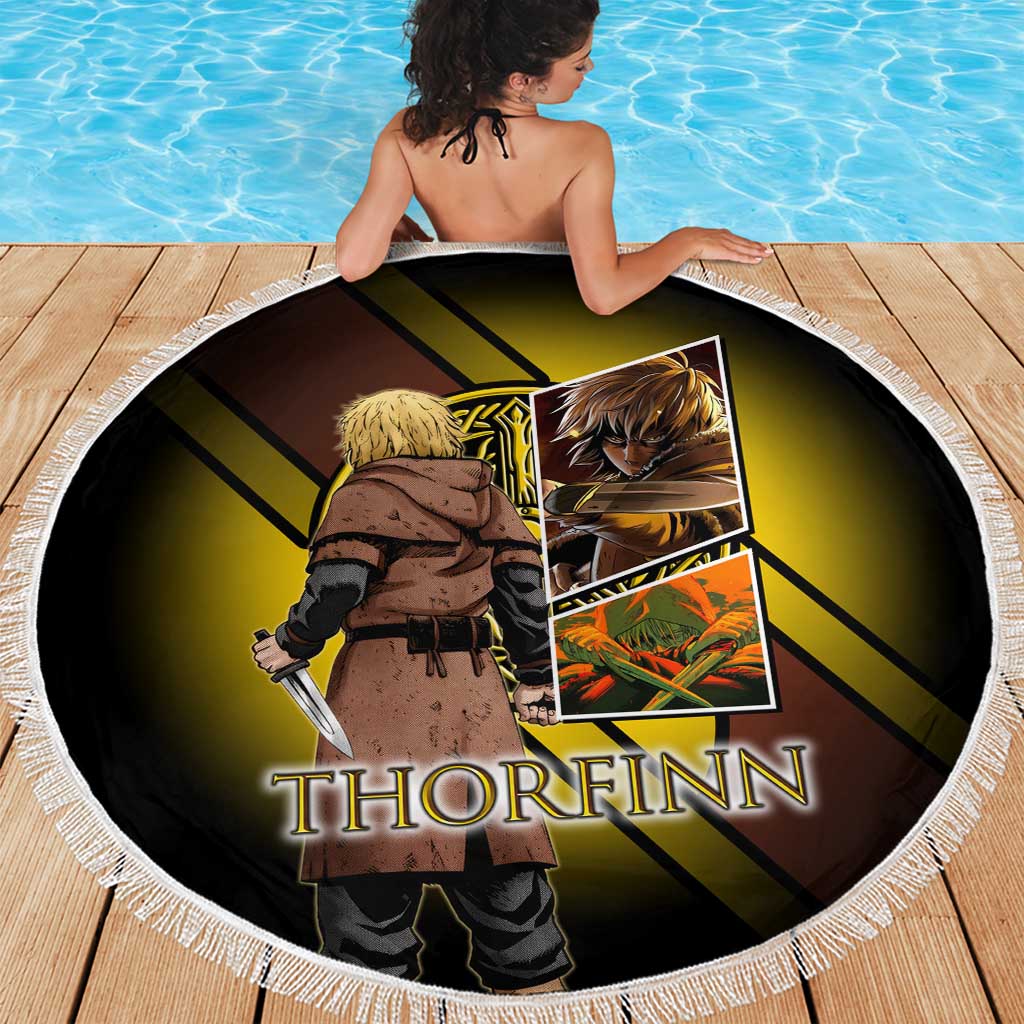 Thorfinn Norse Avenger Beach Blanket Viking Manga Illustration Style