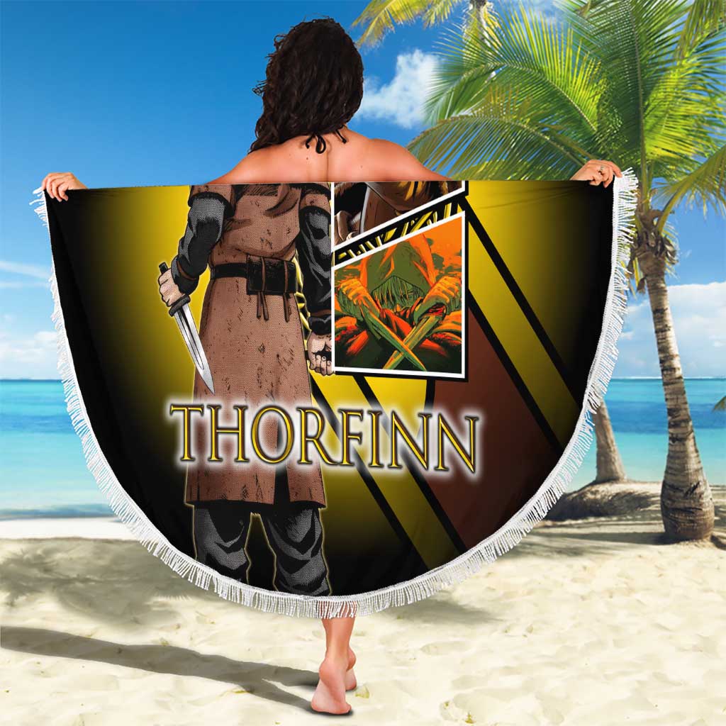Thorfinn Norse Avenger Beach Blanket Viking Manga Illustration Style