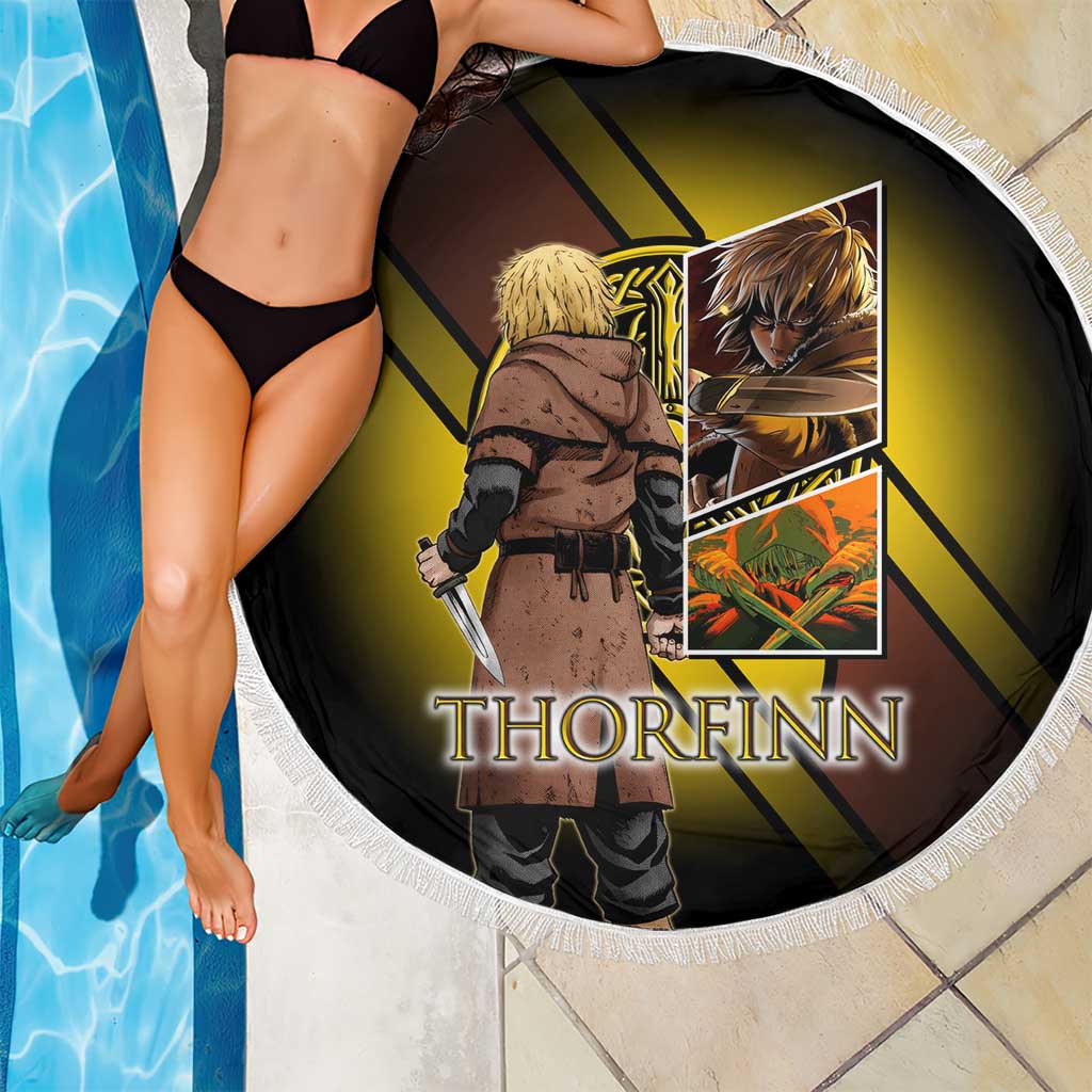 Thorfinn Norse Avenger Beach Blanket Viking Manga Illustration Style