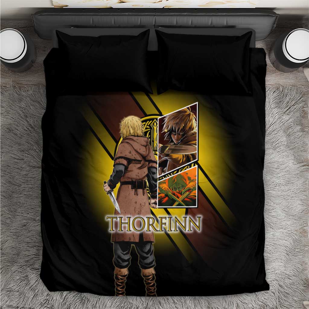 Thorfinn Norse Avenger Bedding Set Viking Manga Illustration Style
