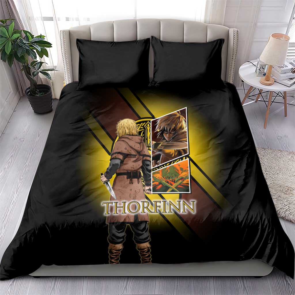 Thorfinn Norse Avenger Bedding Set Viking Manga Illustration Style