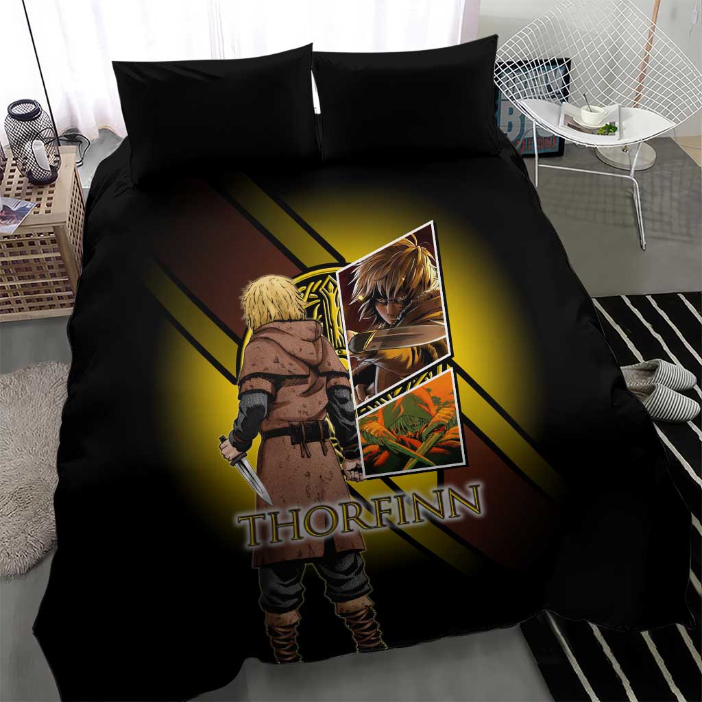 Thorfinn Norse Avenger Bedding Set Viking Manga Illustration Style