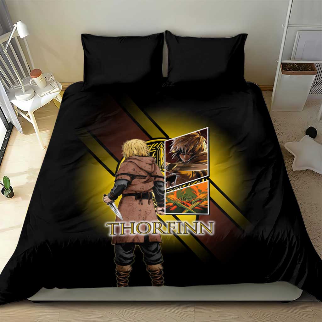 Thorfinn Norse Avenger Bedding Set Viking Manga Illustration Style