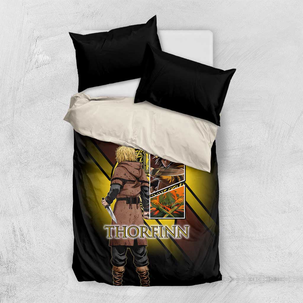 Thorfinn Norse Avenger Bedding Set Viking Manga Illustration Style