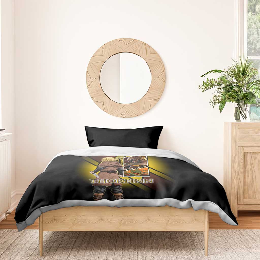 Thorfinn Norse Avenger Bedding Set Viking Manga Illustration Style