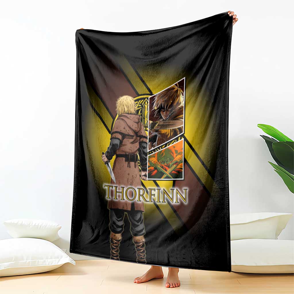Thorfinn Norse Avenger Blanket Viking Manga Illustration Style