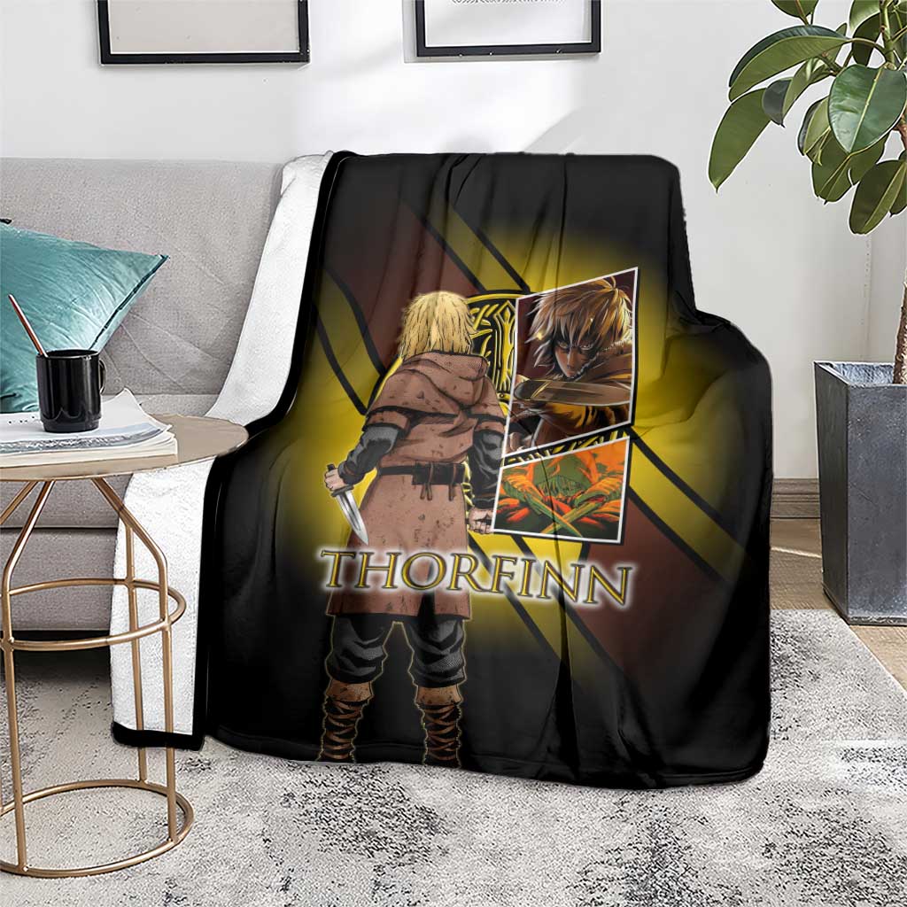 Thorfinn Norse Avenger Blanket Viking Manga Illustration Style