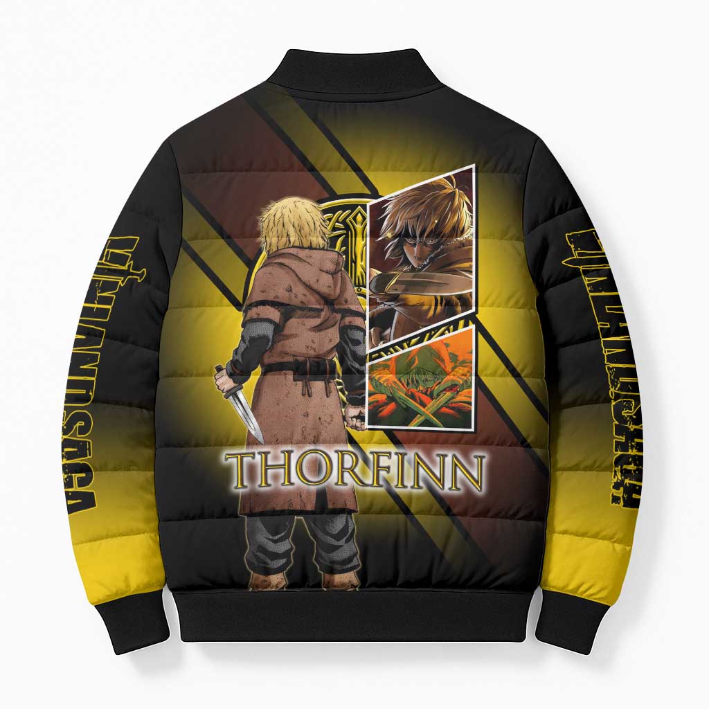 Thorfinn Norse Avenger Bomber Puffer Jacket Viking Manga Illustration Style