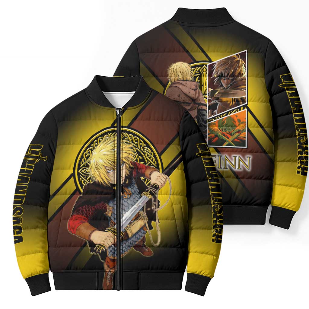 Thorfinn Norse Avenger Bomber Puffer Jacket Viking Manga Illustration Style
