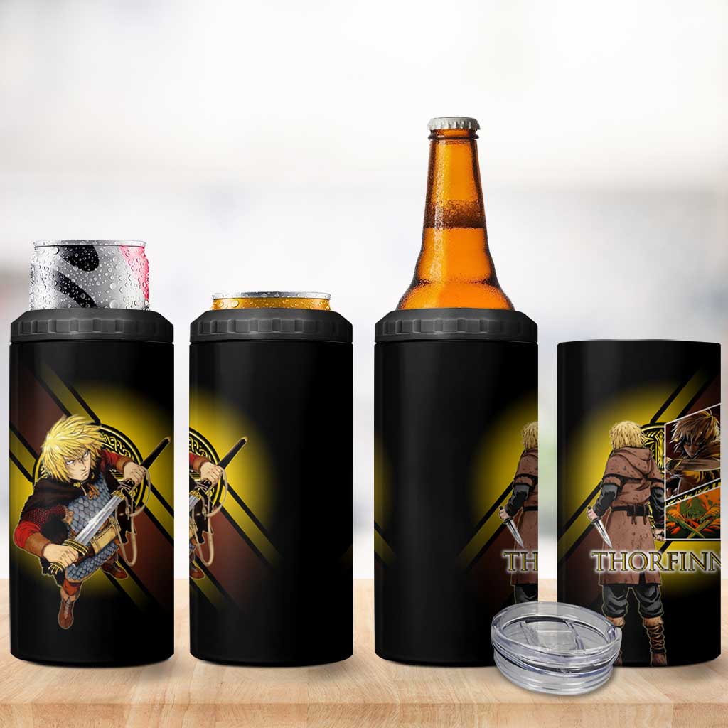 Thorfinn Norse Avenger 4 in 1 Can Cooler Tumbler Viking Manga Illustration Style