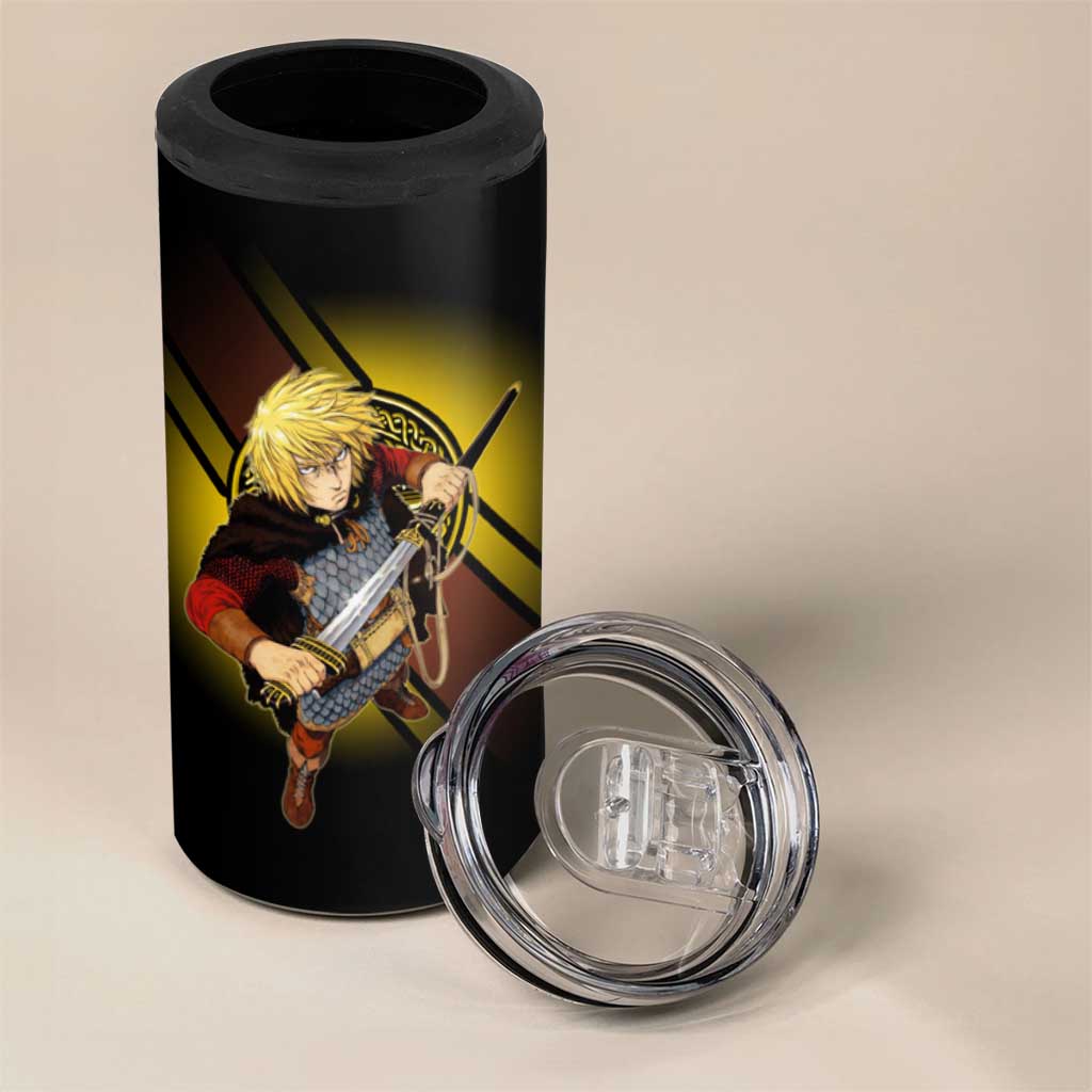 Thorfinn Norse Avenger 4 in 1 Can Cooler Tumbler Viking Manga Illustration Style