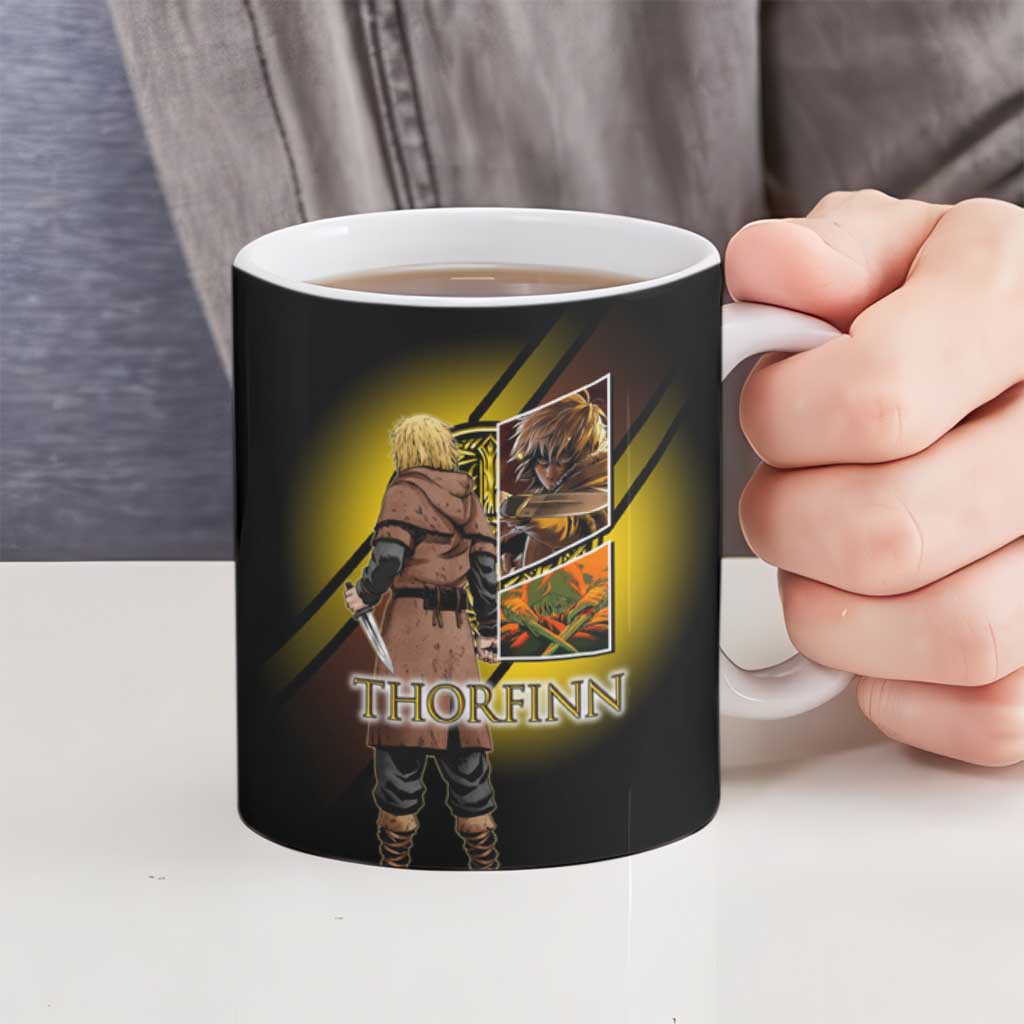 Thorfinn Norse Avenger Ceramic Mug Viking Manga Illustration Style
