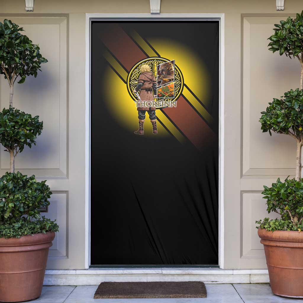 Thorfinn Norse Avenger Door Cover Viking Manga Illustration Style