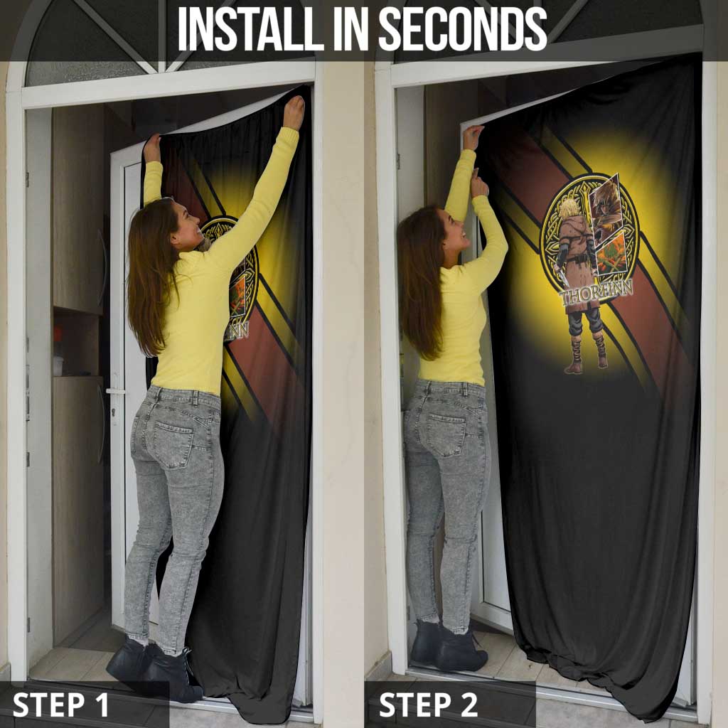 Thorfinn Norse Avenger Door Cover Viking Manga Illustration Style