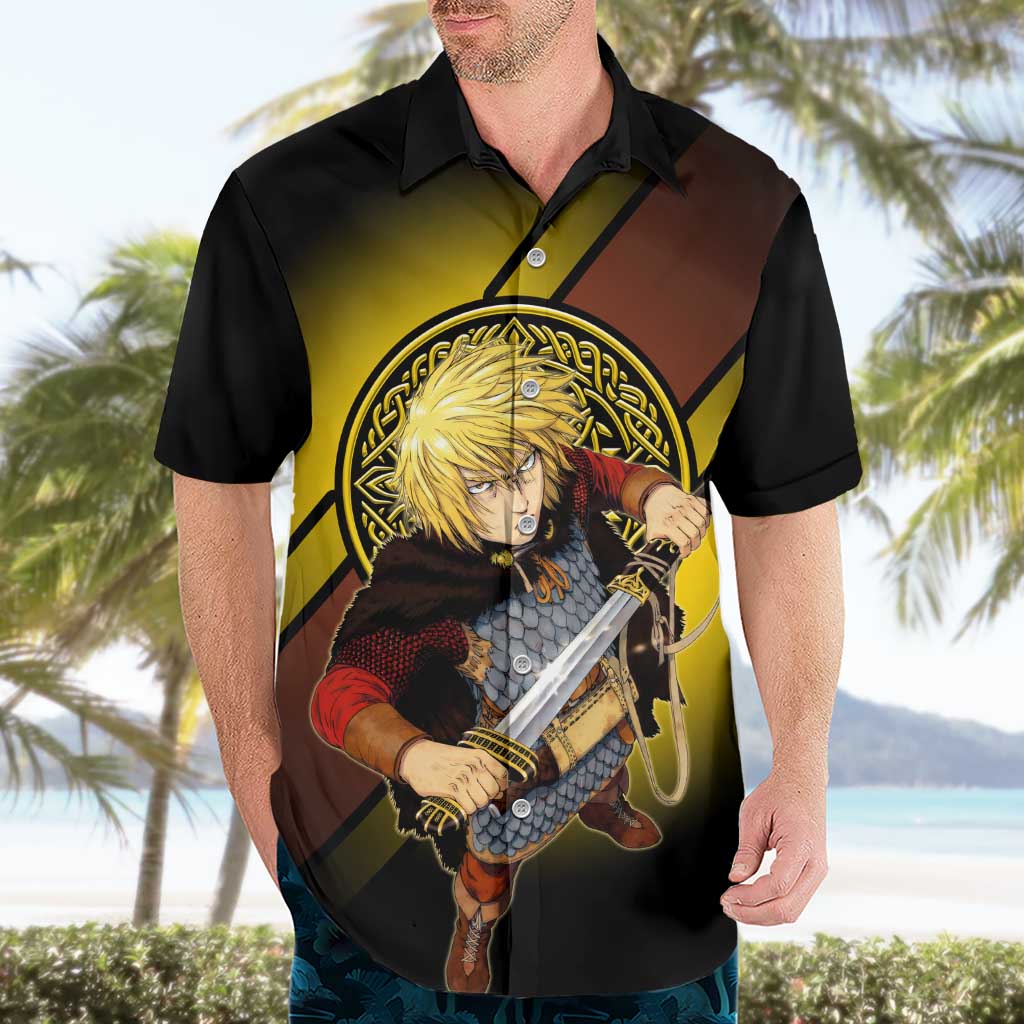 Thorfinn Norse Avenger Hawaiian Shirt Viking Manga Illustration Style