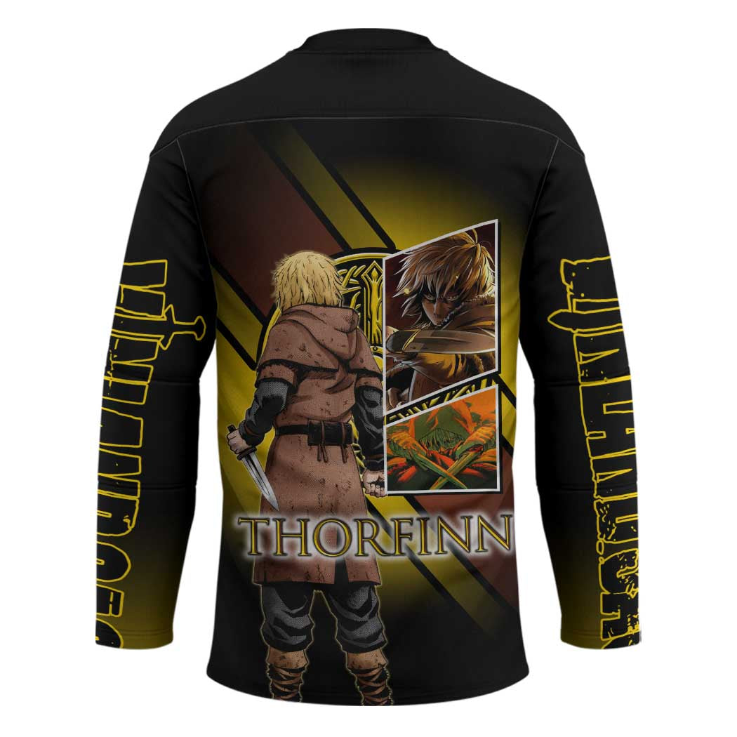 Thorfinn Norse Avenger Hockey Jersey Viking Manga Illustration Style
