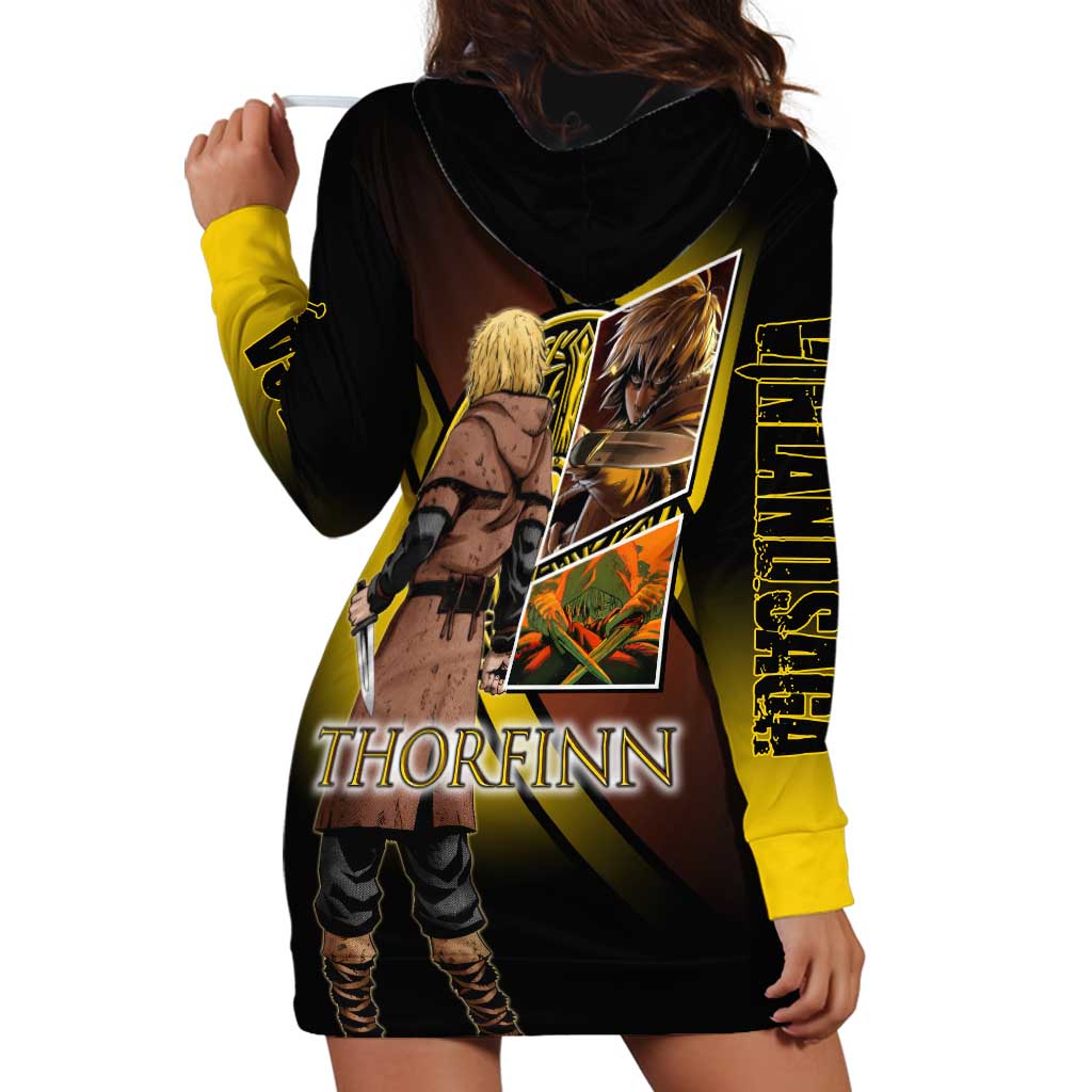 Thorfinn Norse Avenger Hoodie Dress Viking Manga Illustration Style