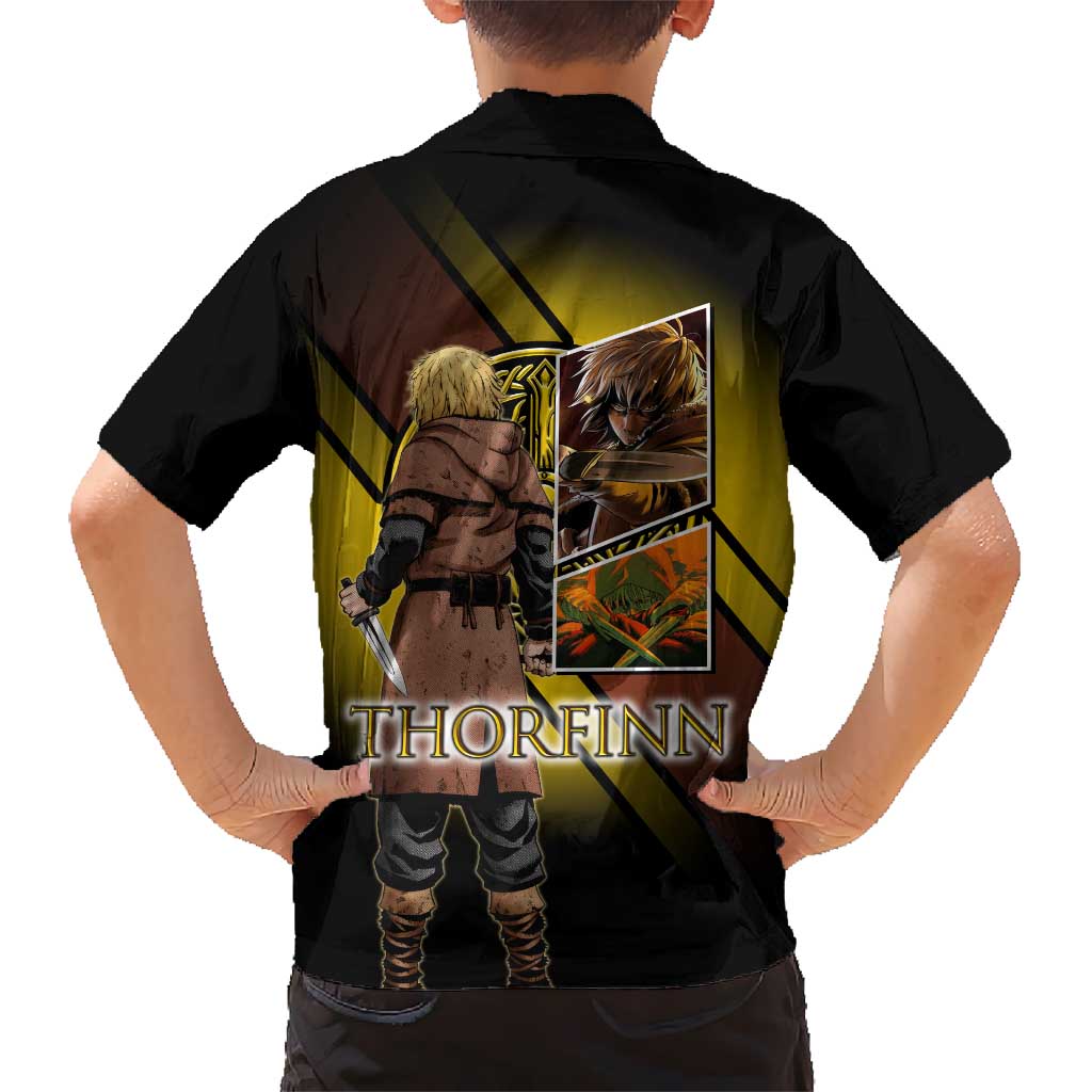 Thorfinn Norse Avenger Kid Hawaiian Shirt Viking Manga Illustration Style