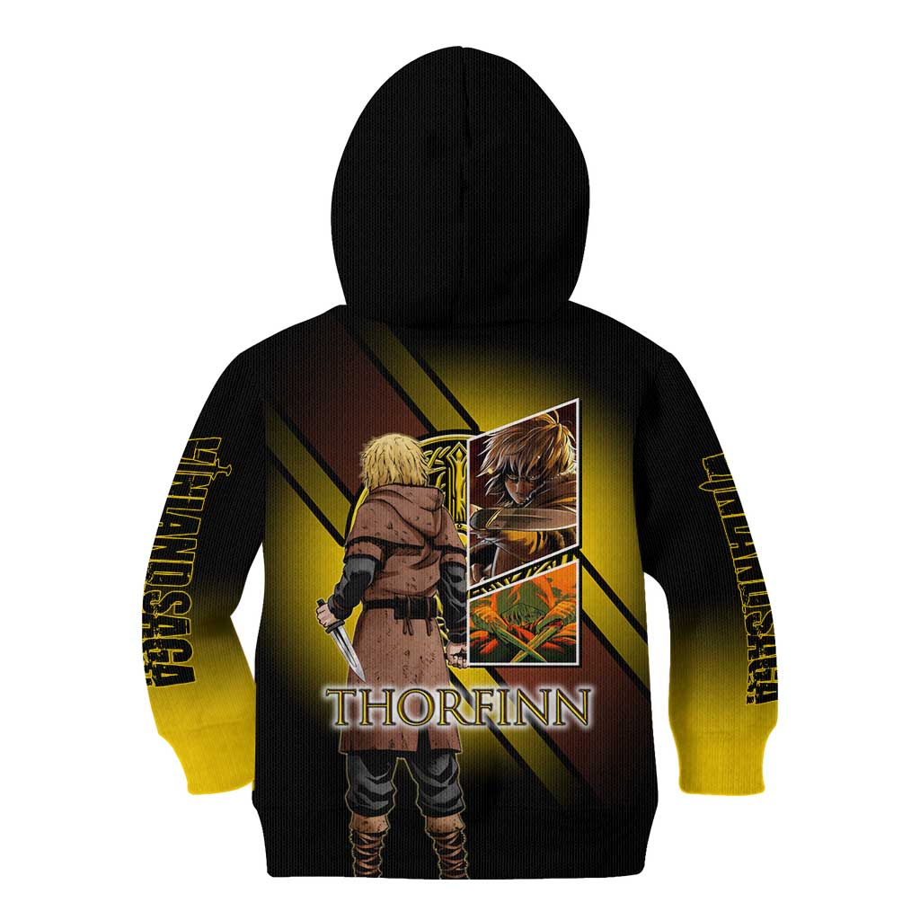 Thorfinn Norse Avenger Kid Hoodie Viking Manga Illustration Style
