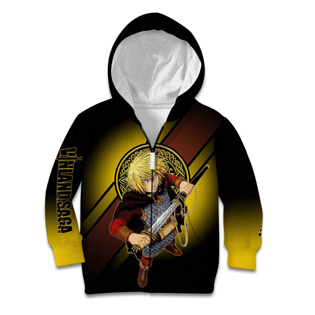 Thorfinn Norse Avenger Kid Hoodie Viking Manga Illustration Style