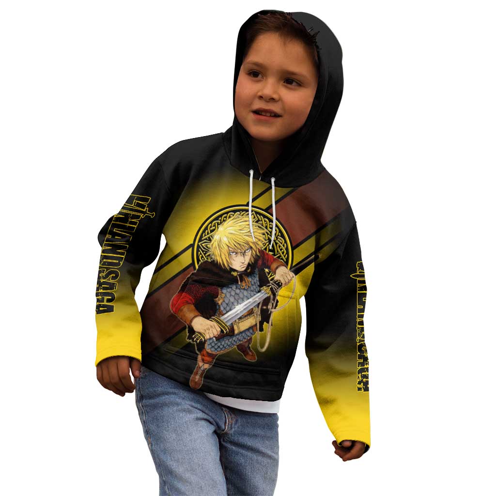 Thorfinn Norse Avenger Kid Hoodie Viking Manga Illustration Style