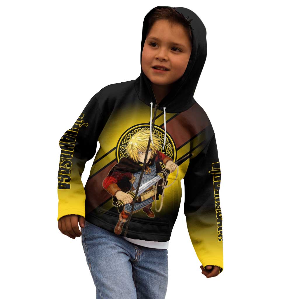 Thorfinn Norse Avenger Kid Hoodie Viking Manga Illustration Style