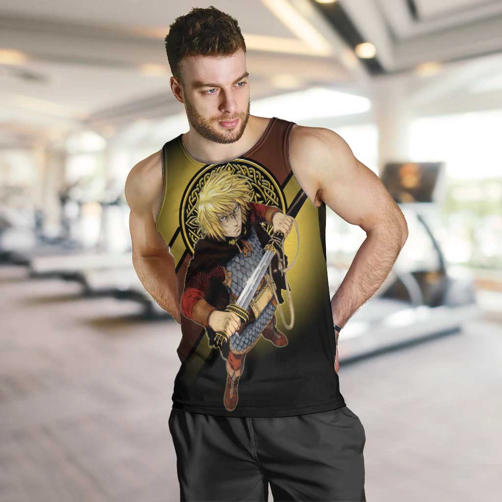 Thorfinn Norse Avenger Men Tank Top Viking Manga Illustration Style