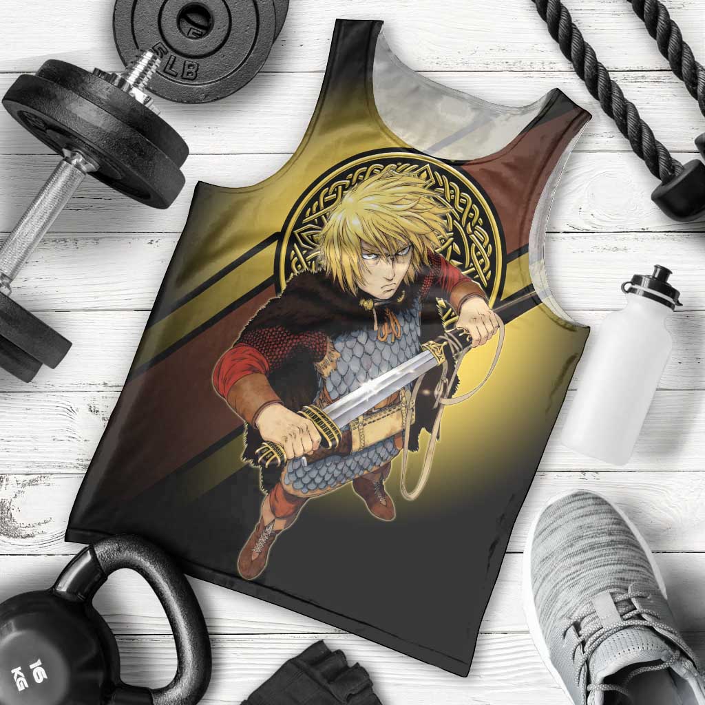 Thorfinn Norse Avenger Men Tank Top Viking Manga Illustration Style