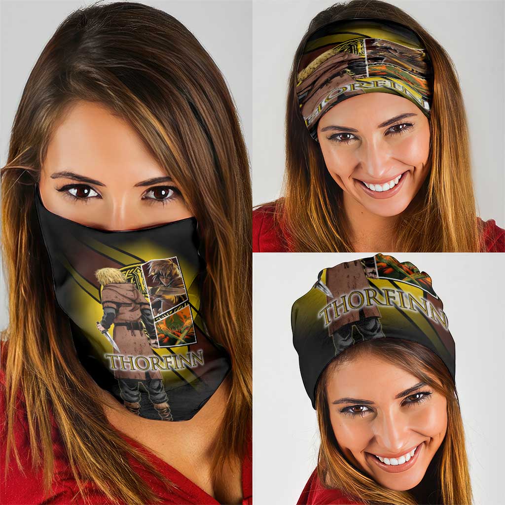 Thorfinn Norse Avenger Neck Gaiter Viking Manga Illustration Style