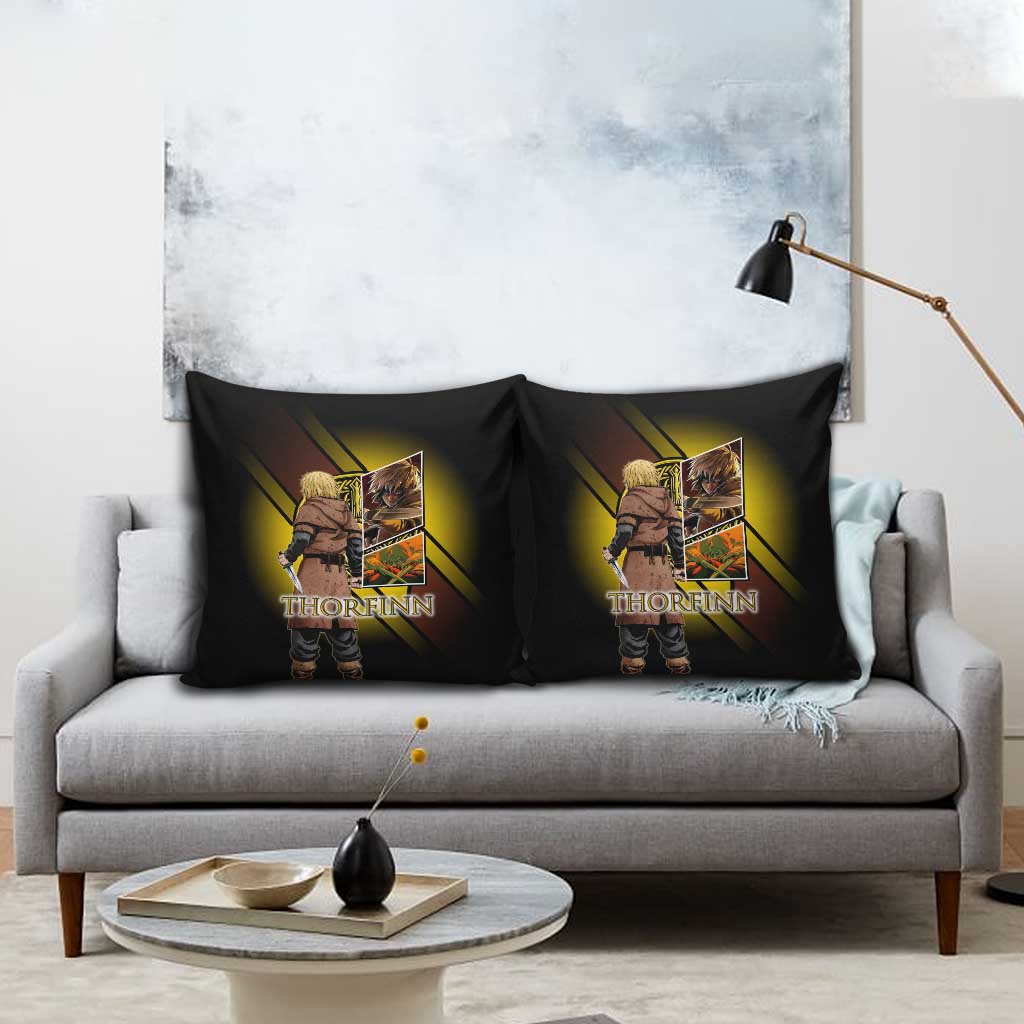 Thorfinn Norse Avenger Pillow Cover Viking Manga Illustration Style