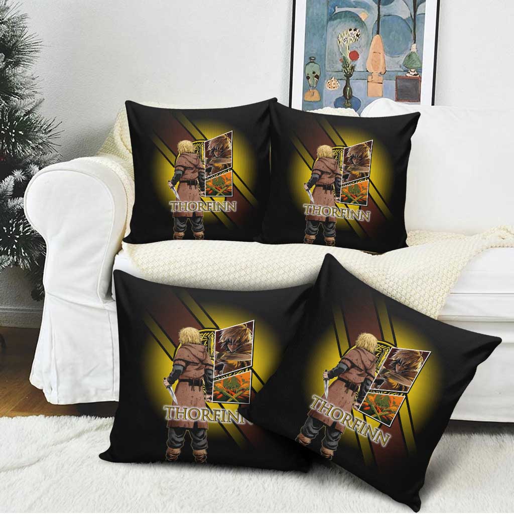 Thorfinn Norse Avenger Pillow Cover Viking Manga Illustration Style