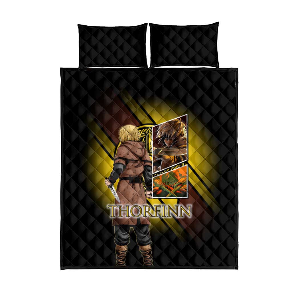 Thorfinn Norse Avenger Quilt Bed Set Viking Manga Illustration Style