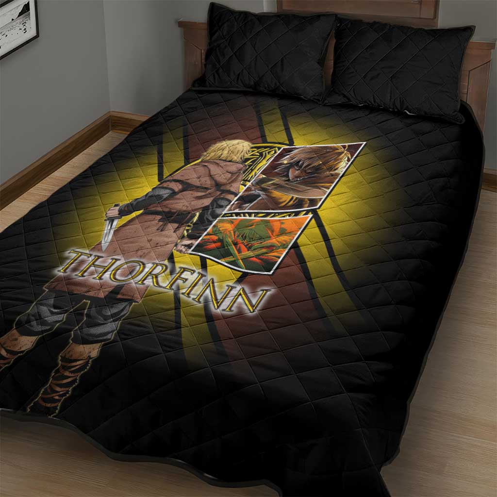 Thorfinn Norse Avenger Quilt Bed Set Viking Manga Illustration Style