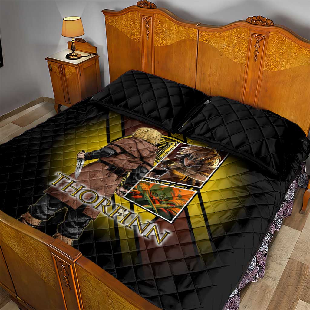 Thorfinn Norse Avenger Quilt Bed Set Viking Manga Illustration Style