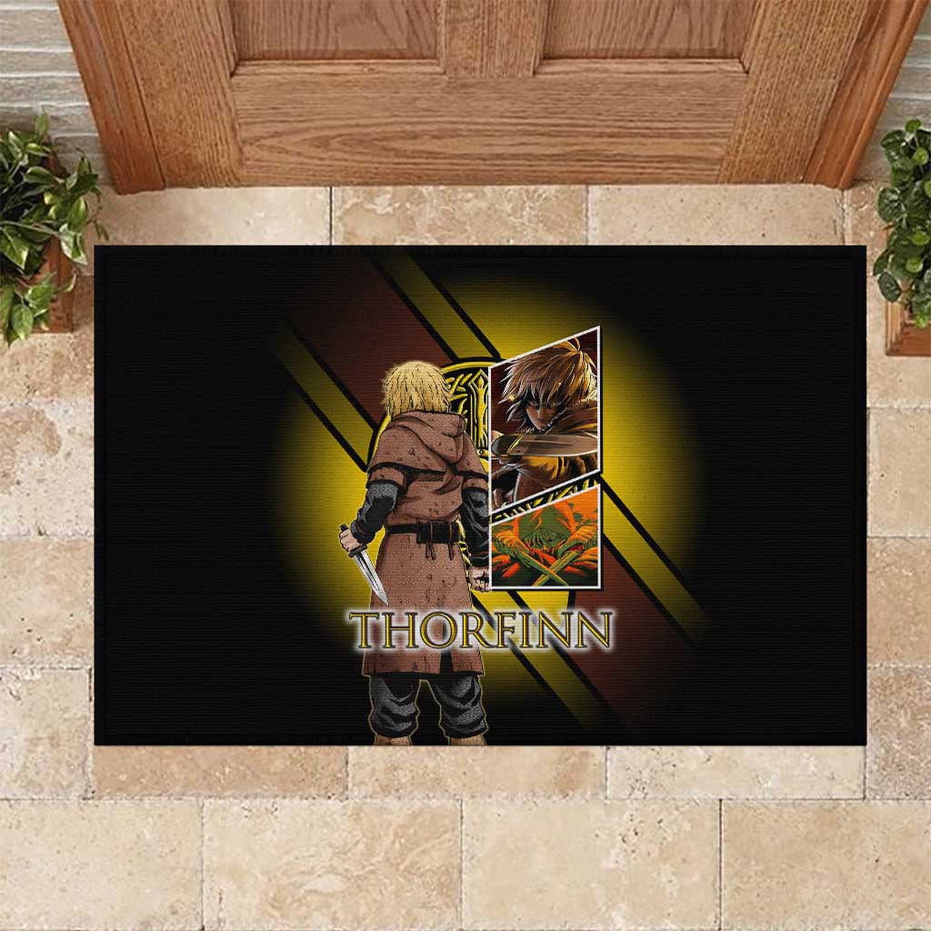 Thorfinn Norse Avenger Rubber Doormat Viking Manga Illustration Style