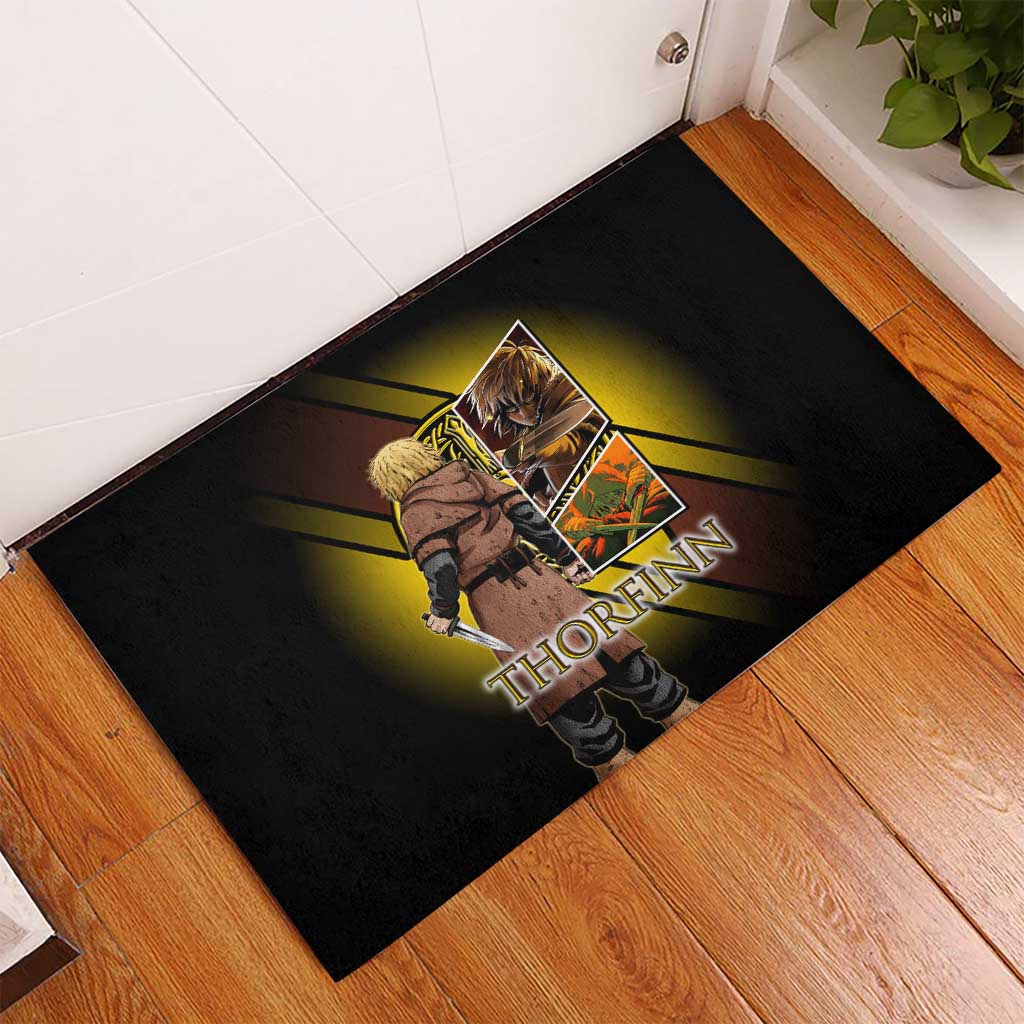 Thorfinn Norse Avenger Rubber Doormat Viking Manga Illustration Style