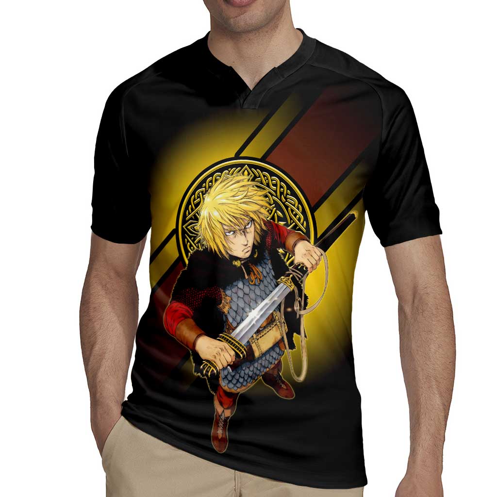 Thorfinn Norse Avenger Rugby Jersey Viking Manga Illustration Style