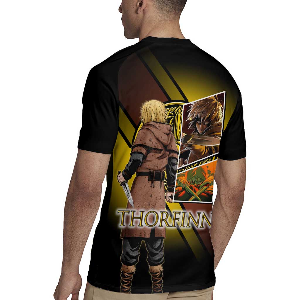 Thorfinn Norse Avenger Rugby Jersey Viking Manga Illustration Style