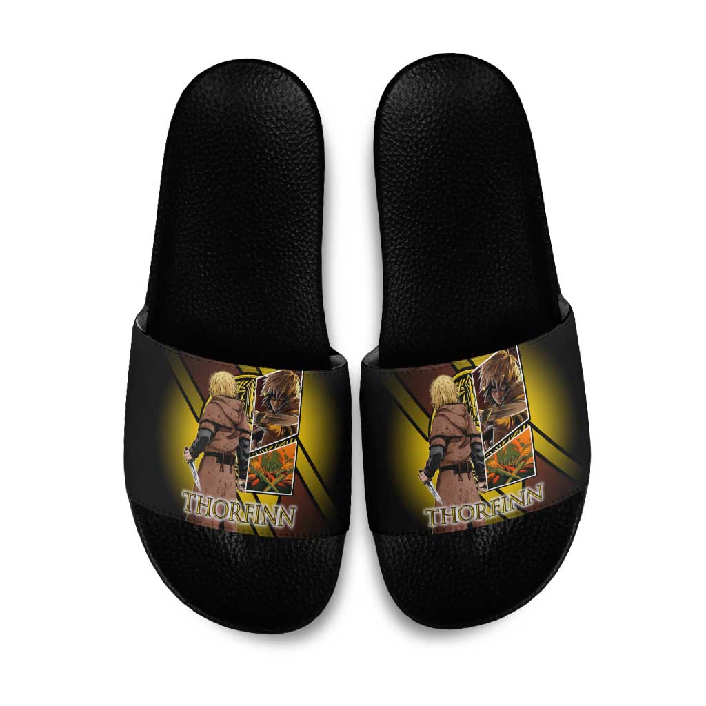 Thorfinn Norse Avenger Slide Sandals Viking Manga Illustration Style