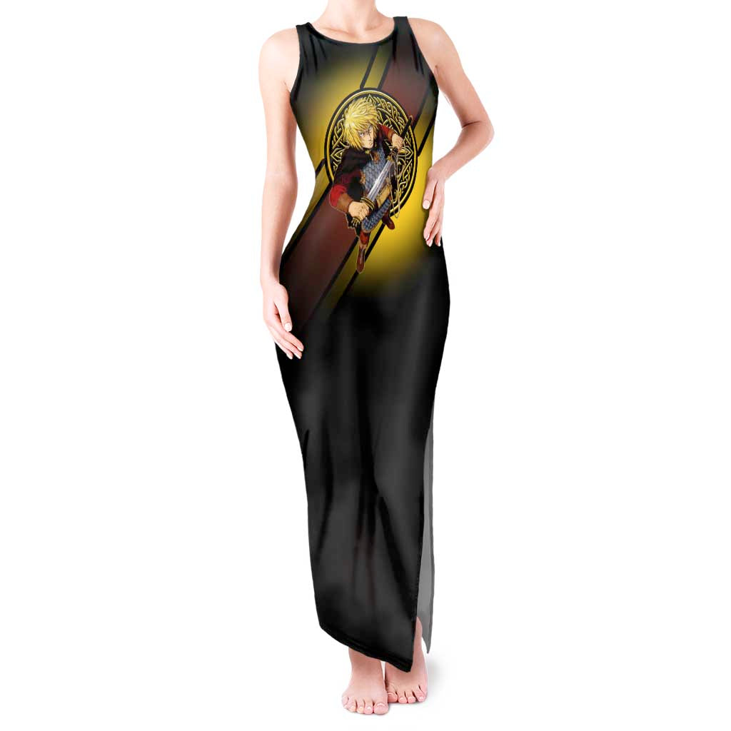 Thorfinn Norse Avenger Tank Maxi Dress Viking Manga Illustration Style