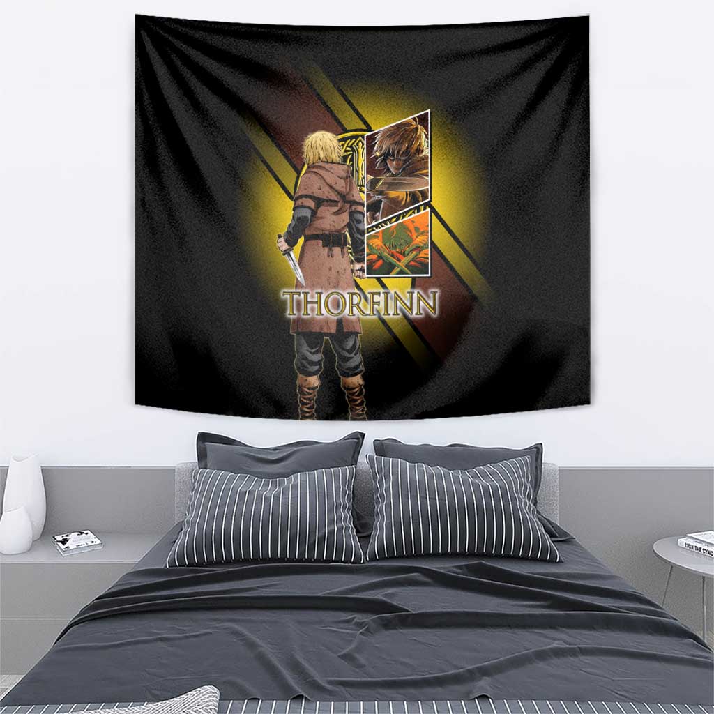 Thorfinn Norse Avenger Tapestry Viking Manga Illustration Style