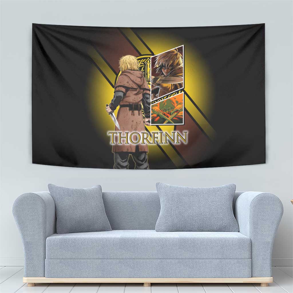Thorfinn Norse Avenger Tapestry Viking Manga Illustration Style