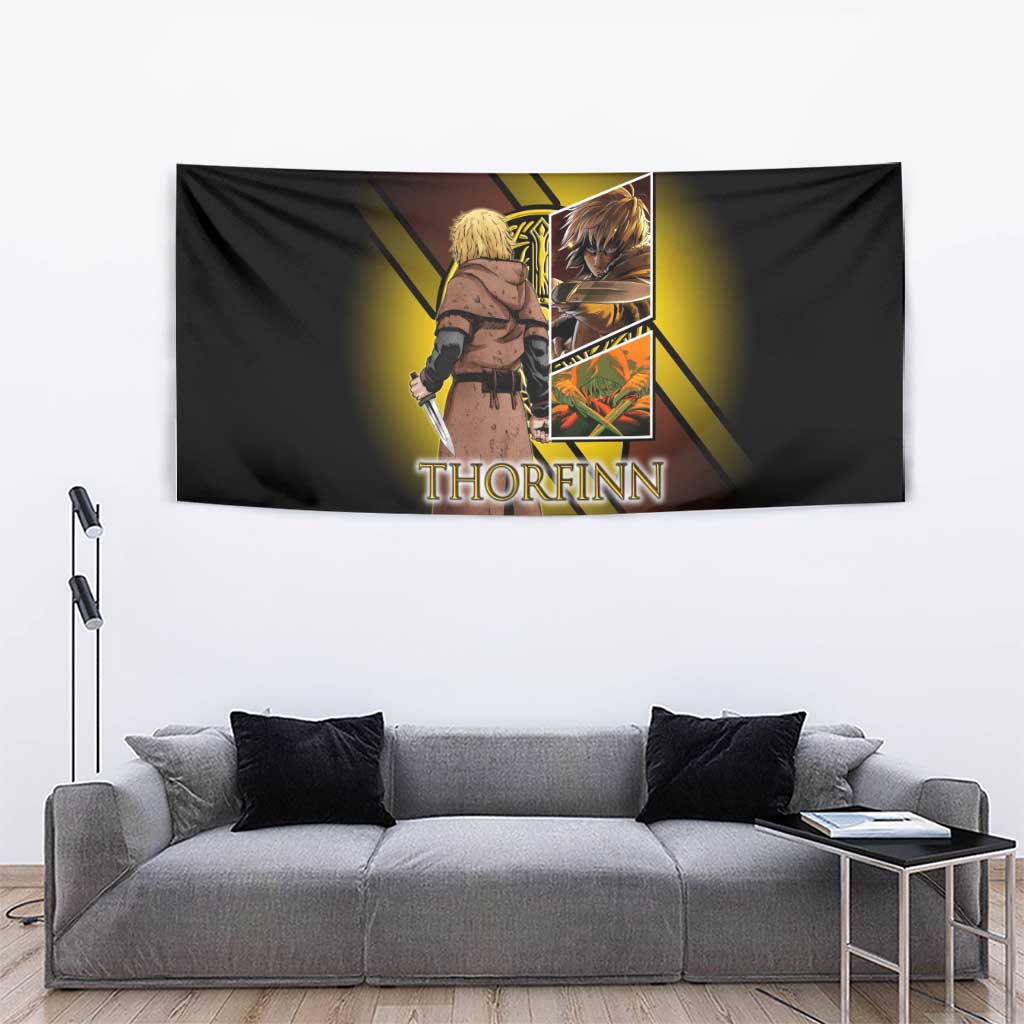 Thorfinn Norse Avenger Tapestry Viking Manga Illustration Style