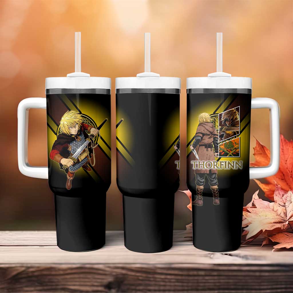 Thorfinn Norse Avenger Tumbler With Handle Viking Manga Illustration Style