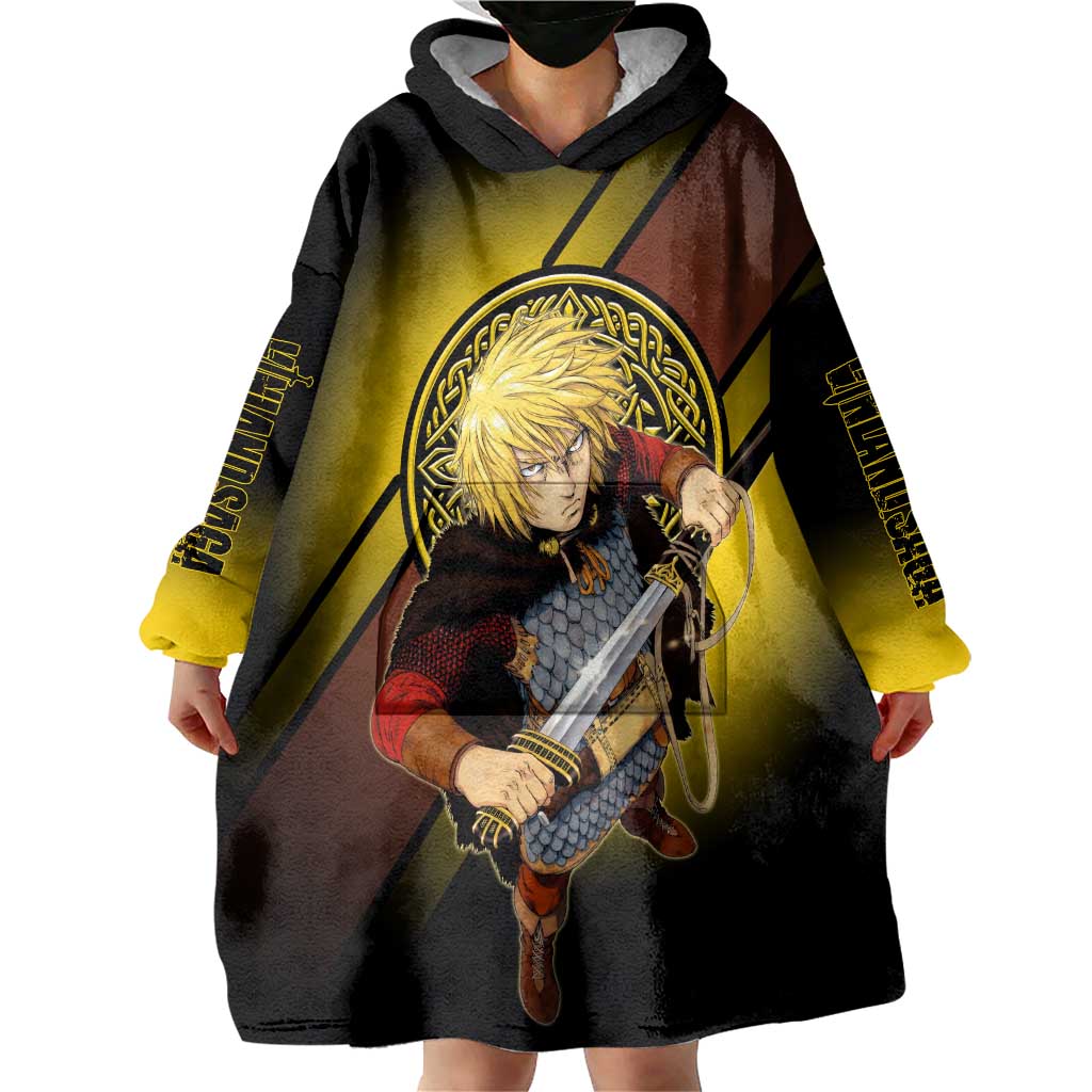 Thorfinn Norse Avenger Wearable Blanket Hoodie Viking Manga Illustration Style
