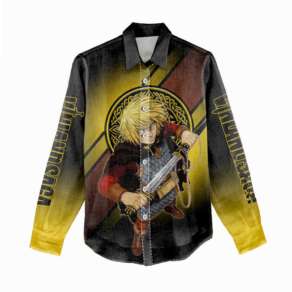 Thorfinn Norse Avenger Women Casual Shirt Viking Manga Illustration Style