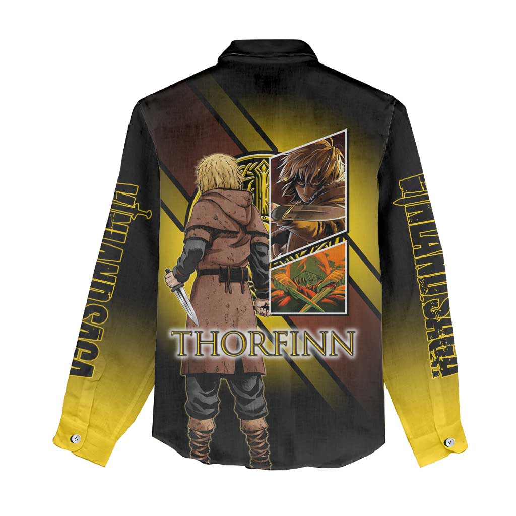 Thorfinn Norse Avenger Women Casual Shirt Viking Manga Illustration Style